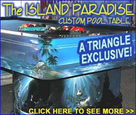 See the amazing Island Paradise Custom Pool Table -- A Triangle Stores Exclusive!