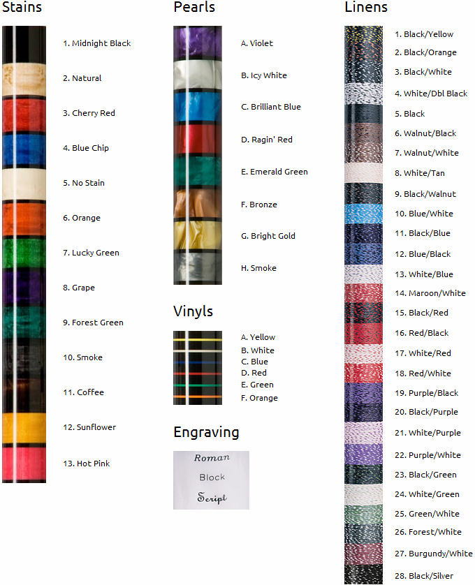 Viking Cue Options