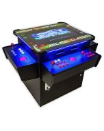 Full-Sized, Three Sided, Cocktail Table Arcade Game with 1,162 Classic, Golden Age, Midway Games and Trackball -- INCLUDES 2 STOOLS