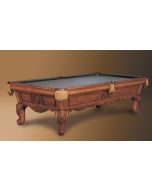 Abbey by Porter & Sons shown in Honduran Mahogany with piano finish, leather net drop pockets, hand-tied braid and silk tassels.