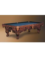 Fontainebleau shown in Honduran Mahogany with piano finish, leather net drop pockets, hand-tied braid and silk tassels.