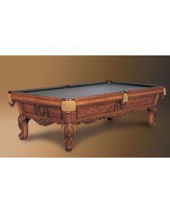 Abbey by Porter & Sons shown in Honduran Mahogany with piano finish, leather net drop pockets, hand-tied braid and silk tassels.