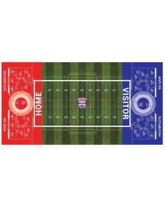 Fozzy Football Game Set - Tabletop Standard Roll-Up Mat 19" x 37"