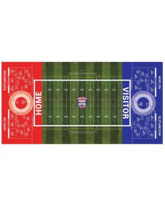 Fozzy Football Game Set - Tabletop Standard Roll-Up Mat 19" x 37"