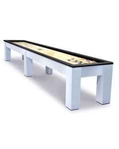 Madison Shuffleboard Table with Brushed Aluminum Upgrade