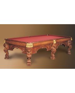 Monteleone shown in Honduran Mahogany with piano finish, leather net drop pockets, hand-tied braid and silk tassels.