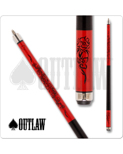  Outlaw OL30 Red Rose Pool Cue - Limited Edition 