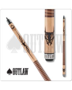  Outlaw Original OL42 Cow Skull Two Toned Wrap Cue 
