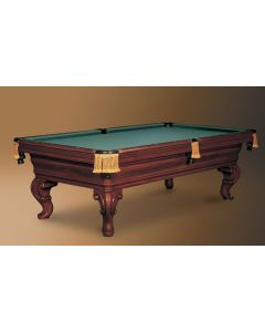Wren shown in Honduran Mahogany with piano finish, leather net drop pockets, hand-tied braid and silk tassels.