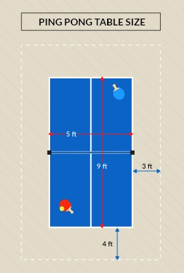 Ping Pong Table Size